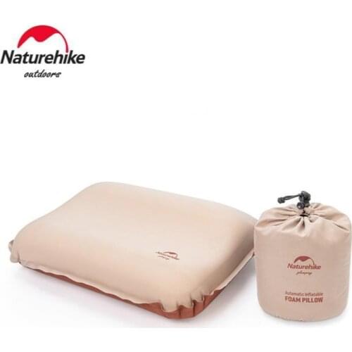 Naturehike 2021 Outdoor 3D Sponge Pillow Comfortable Silent High Elastic Pillow Camping Travel Sleep Inflatable Pillow Headrest