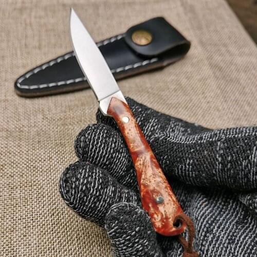 Fixed Blade Knife Hardness 8cr13mov stainless steel blade resin handle outdoor camping necessary portable EDC tools