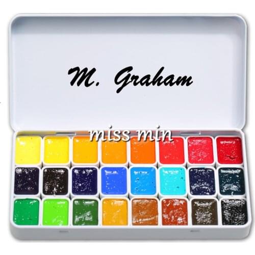 Original M.Graham watercolor paint artist paint 0.8ml 24/36 Acuarelas for Art Supplies