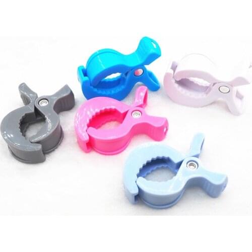 Chenkai 10pcs Plastic Dummy Pacifier Hook Clips DIY Baby shower Teether Toy Attach to Car seat handles Stroller playpen bars