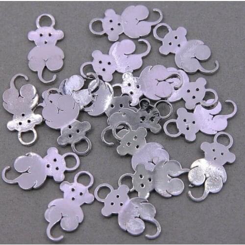 10pcs Animal Charms Bear 30*15mm Pendants Jewelry Making DIY Handmade Craft For Bracelet Necklace