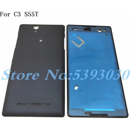 Full Housing LCD Display Frame Bezel Housing Cover A Frame for Sony Xperia C3 S55T Front Screen Board Replacemenrt Repair