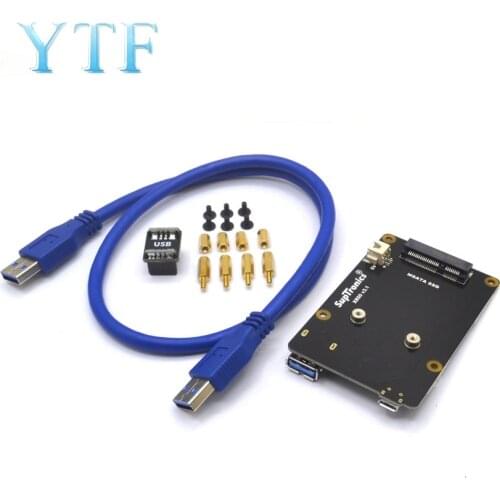 Raspberry Pi 3B+ X850 V3.1 mSATA SSD Hard Drive Expansion Board Supports 1TB USB 3.0