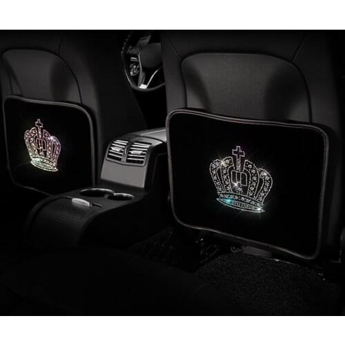 Luxury Anti-Child-Kick Pad For Car Seat Diamond Rhinestone Crystal Children Anti-Child-Kick Pad
