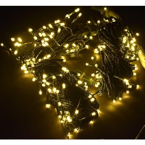Christmas Lights 20m 30m 50m 100m Green Wire String Light 220v Constant Mode Garland for Tree Garden Street Outdoor Decoration