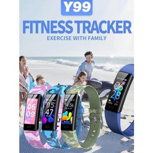 Y99 PLUS Smart Bracelet Large LCD Screen Heart Rate Fitness Tracker Activity IP68 Waterproof Fitness Smart Band Children Kid