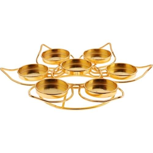 Assembled Lotus Style Alloy Butter Lamp Candle Holder Ghee Lamp Holder Tibetan Butter Brass Oil Lamp Buddha