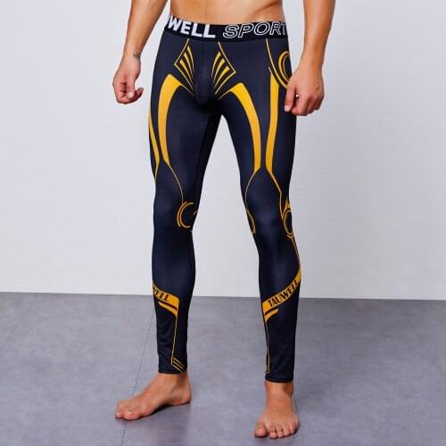 Autumn Men Sweatpants Elastic Compression Leggings Tights Printed Sport Pant Running Jogging Fitness Gym Workout Pant Sportswear