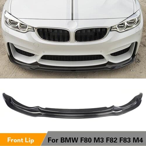Carbon Fiber / FRP Front Bumper Lip Spoiler Chin For BMW F82 F83 M4 2-Door F80 M3 Sedan 4-Door 2014 - 2019