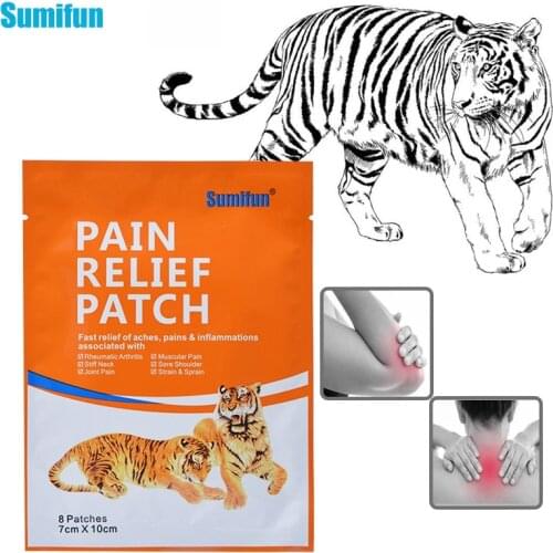 Sumifun 8pcs Tiger Balm Medical Herbal Plaster Joint Pain Killer Body Back Relaxing Knee Cervical Body Pain Relaxation Plasters