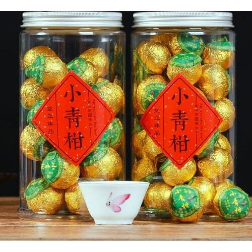 Super small green orange Pu'er tea Yunnan palace orange Pu tea super orange Pu tea oolong tea ceremony tea canned green food