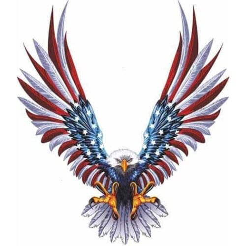 Creative USA Eagle Car Sticker Accessories Vinyl PVC 13cm*11cm Motorcycle Waterproof Windshield Car Window Car Styling Decal