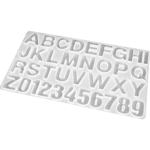 Letter Mold Alphabet & Number Silicone Molds Initial Mold Large Clear Resin Mold Epoxy Resin Craft Supplies