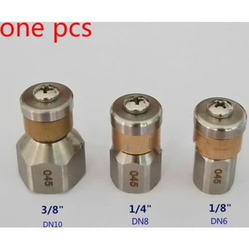 1/8" 1/4" 3/8" Rotate Sewer cleaning nozzle