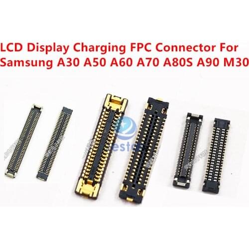 10pcs LCD Display FPC Connectors for Samsung A30 A50 A60 A70 A80S A90 A90S M30 on Mainboard flex