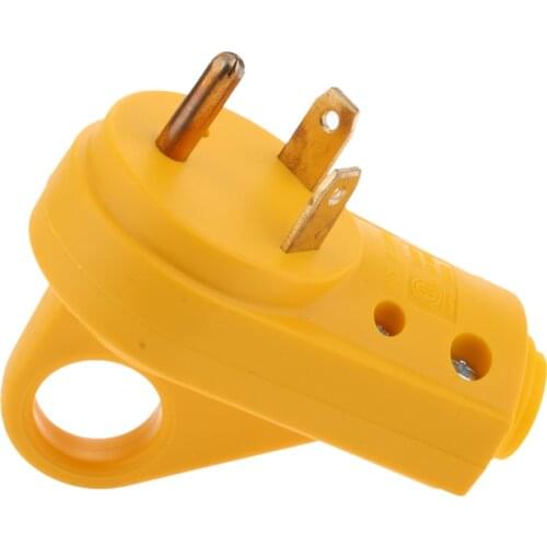 125V 30A Male Plug RV Replacement 10AWG/3C Connector ABS + Copper For RV Boat Camper Motorhome Etc Waterproof Rubber Seal