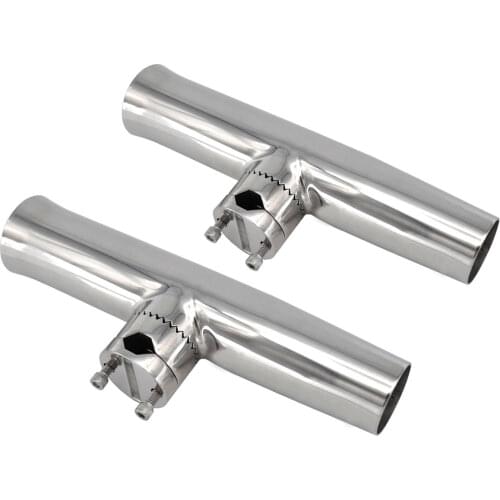 2 Pcs 304 Stainless Steel Adjustable Polished Fishing Rod Holder Yacht Fishing Accessary
