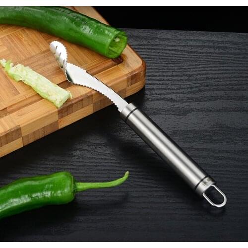304 Stainless Steel Corers Space Saving Pepper Tomato Core Remover Cut Pepper Coring Device for Kitchen Use Vegetable Tools 30E