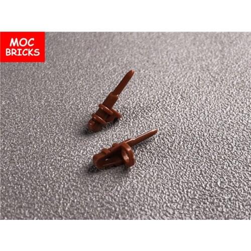 5pairs/lot MOC BRICKS Reddish Brown DIY Figure Weapon Sleeve sword Dolls Eucational Building Blocks Toys for children Gifts