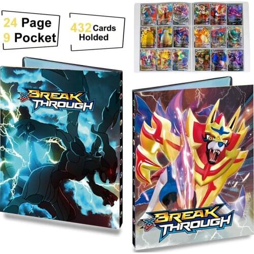 Big 432 Card 9 Pocket Pokemon Album Book Anime Map Game XY Pokémon Cards Collection Holder Binder Folder Top Toys Gift For Kid