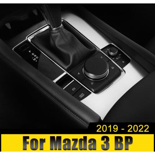 Stainless Steel Car Interior Water Cup Holder Frame Cover Trim Decoration Sticker For Mazda 3 Axela 2019 2020 BP Accessories
