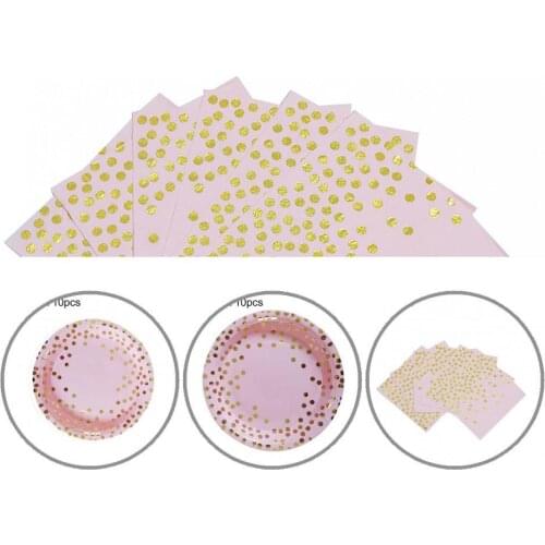 Paper 1 Set Attractive Exquisite Bright-colored Dinner Supplies Easy to Use Party Cup Disposable for Birthday