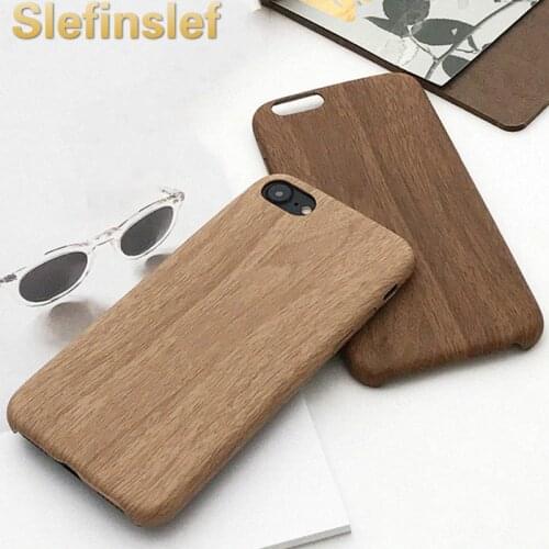 Wood Grain Phone Case For iPhone 8 7 6 6s Plus Luxury Retro Cover For iPhone X XS Max XR 7 8 Plus Soft PU Back Cover