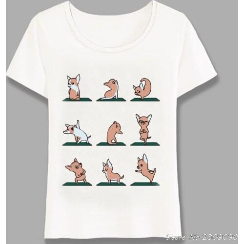 Chihuahua Basset Hound Boston Terriers Bull Terrier Dachshund Shih Tzu Miniature Schnauzer Dog Yoge Zen You Like Women T-Shirt