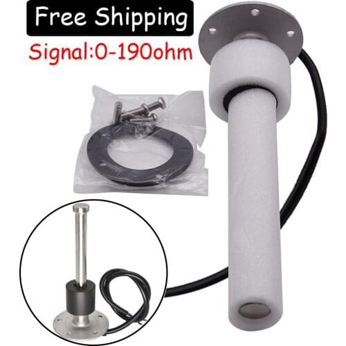 0-190ohm Customized Length Fuel Water Level Sensor 100-500mm Stainless Steel Marine Oil Level Sensor Sender Unit Free Shipping