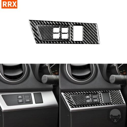 For Mazda 3 Axela 2010 2011 2012 2013 Mazdaspeed3 Carbon Fiber Sticker Head Lamp Switch ESP AFS Off RVM Frame Car Accessories