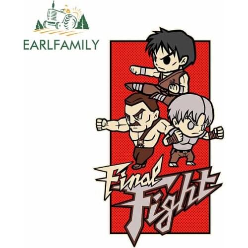 EARLFAMILY 13cm x 8cm for Final Fight Car Sticker Vinyl Window Trunk Waterproof Laptop Air ConditionerOcclusion Scratch Decal