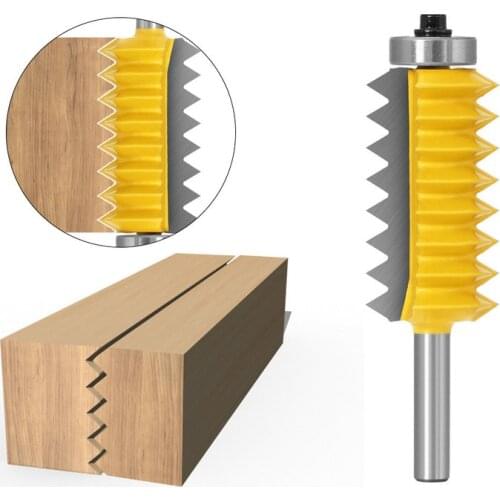 8mm Shank Raised panel"V"joint Bits Finger Joint Glue Milling Cutter for Wood Tenon Woodwork Cone Tenon Milling Tenoning Machine