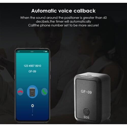 GF09 Car GPS Locator With APP Remote Recording Mini Anti-theft Tracking GPS Tracker Voice Control Real-time Tracker