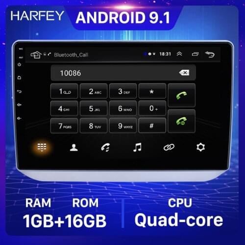 Harfey 10.1 inch Android 9.1 for Skoda Fabia 2008 2009 2010-2014 car Radio GPS Car Multimedia player With HD Touchscreen