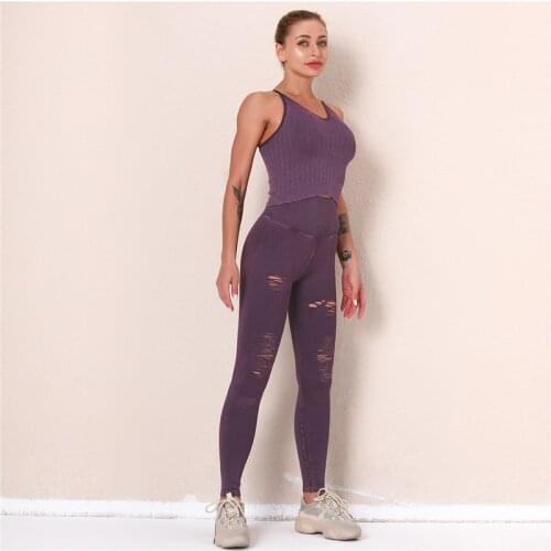 Sexy Hollow Mesh Gym Suits 2 Pcs Sports Bra+Hips Push Up Leggings Energy Seamless Yoga Sets Tracksuits Women Workout Yoga Sets