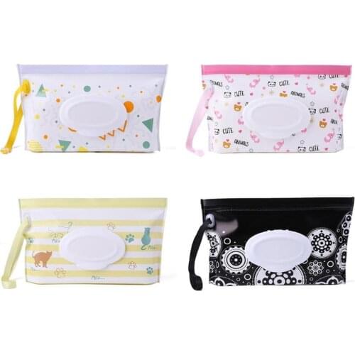 Baby Stroller Cosmetic Bag With Portable Wipe Container Eva Wet Tissue Bag Baby Stroller Accessories Tissue Bag