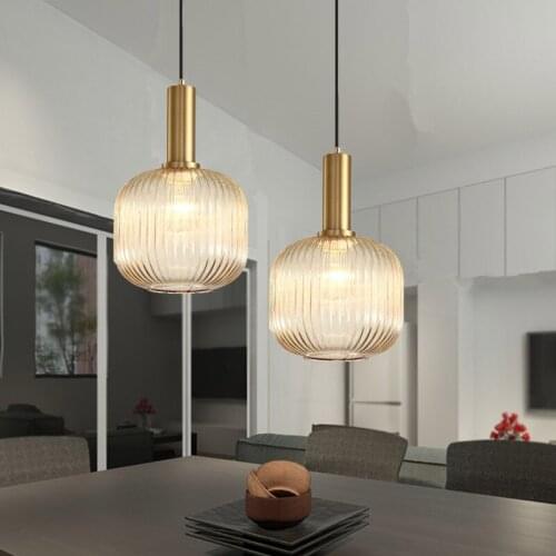 Kitchen Island Pendant Light Bedroom Modern Lights Bar Glass Pendant Lighting Office Lights Study Home Room Lamp Free Bulb