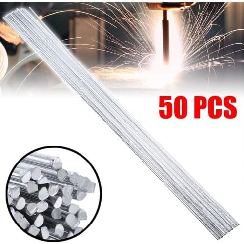 50Pcs 1.6mm Easy Aluminum Welding Rods Low Temperature Aluminum Solder Rod No Need Solder Powder For Welding Supplies 50cm