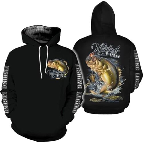 New fashion animal fishing art Harajuku leisure sportswear funny 3D printed hoodie/sweatshirt/jacket/mens and womens wear