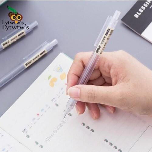 12 Piece New Kawaii Transparent Mechanical Pencil Fashion Comfortable Writing Novelty Offices School Supplies Christmas Gift