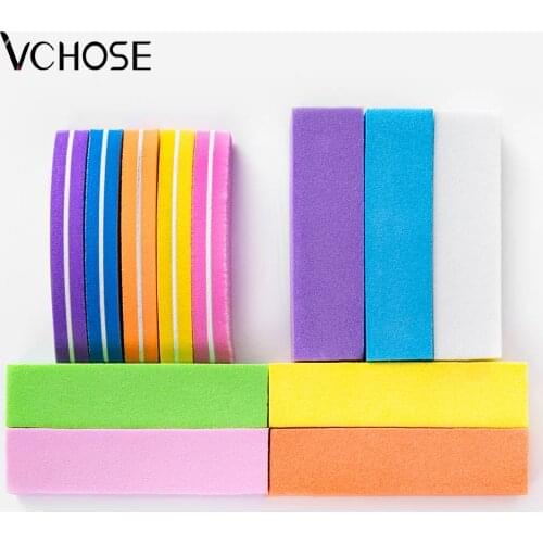 5pcs Professional Nail File Color Sponge Sandpaper Nail File With Polishing And Polishing Buffer Manicure Sandpaper Tool Set