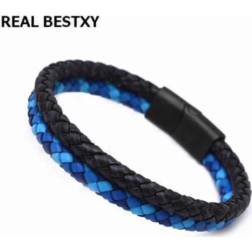 REAL BESTXY Vintage Retro Women Men Girls Boys 6mm Genuine Leather Bracelet Gift for anniversary leather bracelets bangle