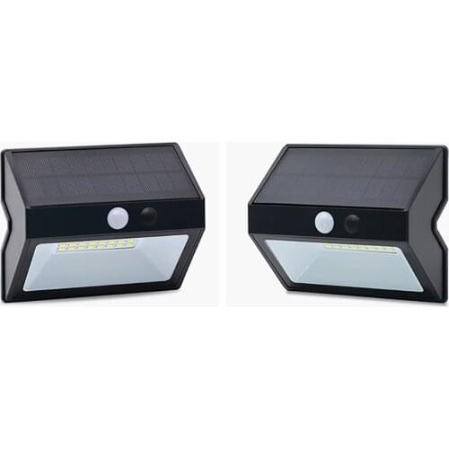 Folded Form Simple Design ABS MonoSilicon 5730 LED 10W Brightness IP65 Modern Solar Wall Light For Outdoor