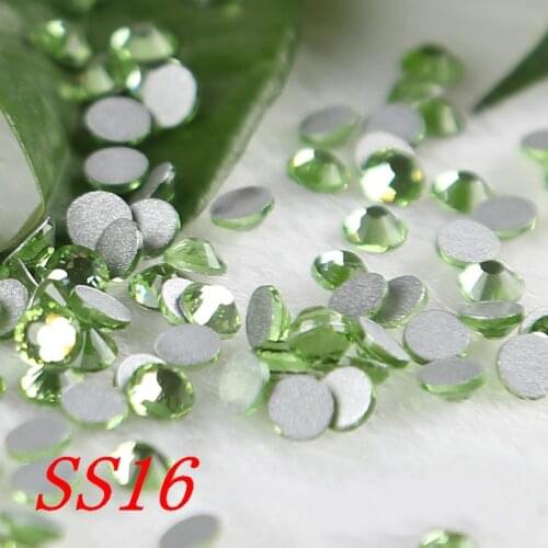 SS16 1440pcs/bag Peridot cristal stones crystal applique for dresses strass non hotfix rhinestones nails art stones