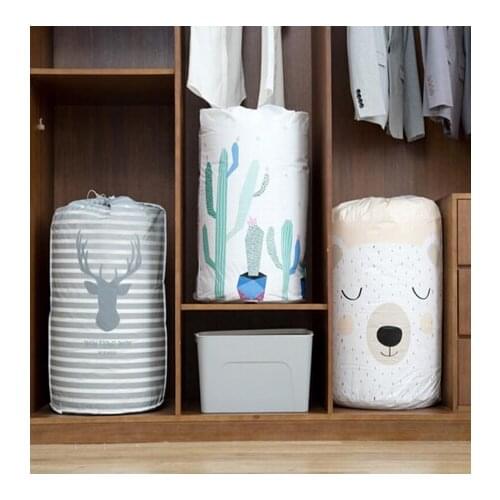 Quilt Storage Bag Collapsible Clothes Blanket Organizer Wardrobe Sweater Bundle Pocket Travel Luggage Accessories