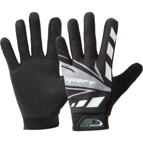 LOOGDEEL Full Finger Cycling Gloves Wear-resistant Palm Anti-slip Sensitive Touch Screen Outdoor Sports Fishing Hiking Gloves