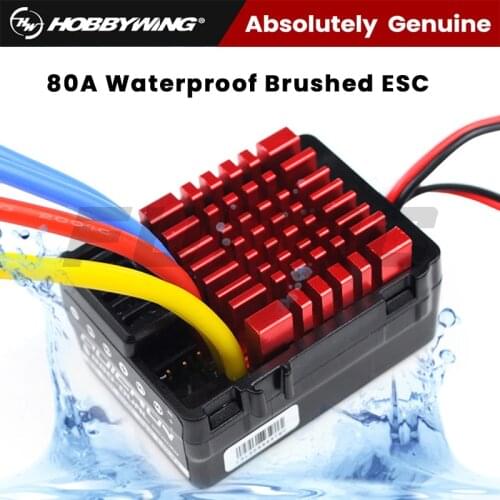 Hobbywing RC Model Car Parts 1/8 1/10 Crawler Two-way WP-880 Brushed Waterproof 80A ESC Electronic Speed Controller Double Motor