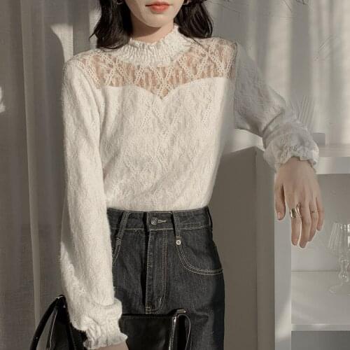 Womens clothing spring and autumn lace T-shirt y2k tops