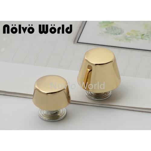 10-50 pieces 2 sizes 4 colors 8mm metal rivet for handbags clothing leather purse rivet purses accessories