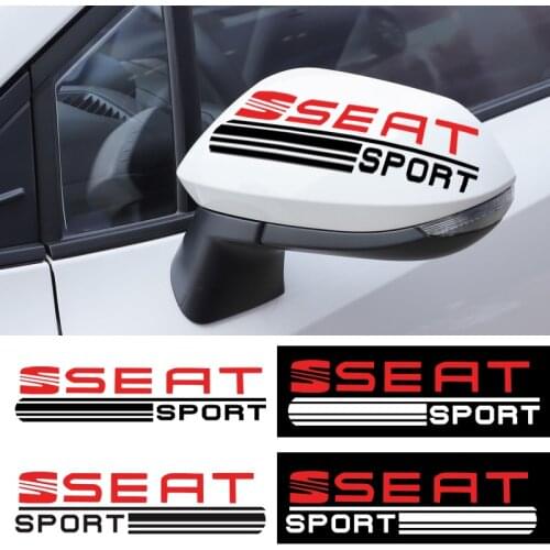 2pcs Car Rearview Mirror Stickers for Seat Leon Ibiza Alhambra Niva Kalina Priora Granta Largus Accessories Automobile Goods